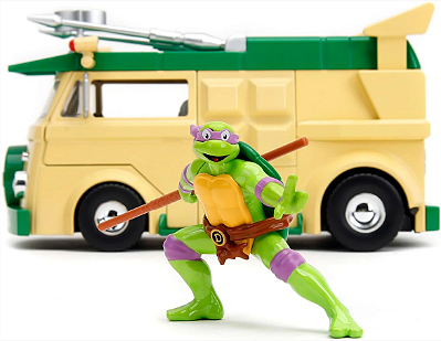 Van Party Wagon Com Boneco Donatello - Tartarugas Ninjas - 1/24 - Jada Toys