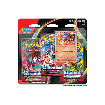 Blister Triplo Pokemon ME04 Caos Ascendente - Charmeleon - Copag