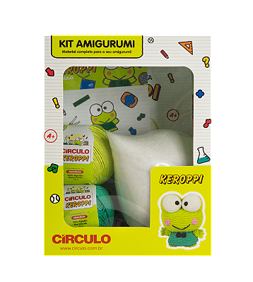 Kit Amigurumi Coleção Hello Kitty and Friends - Keroppi - Círculo