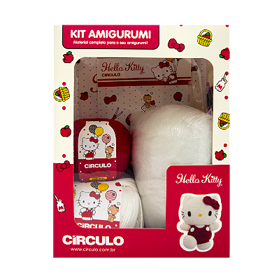 Kit Amigurumi Coleção Hello Kitty and Friends - Hello Kitty - Círculo
