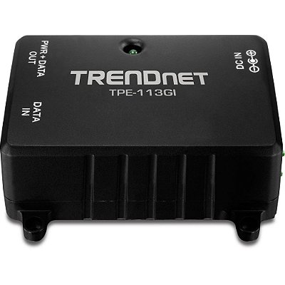 Injetor Poe Trendnet 1x 10/100/1000Mbps RJ45 (máx. 15.4W) TPE-113GI