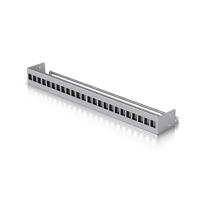 Painel de Patch Keystone Descarregado Ubiquiti de 24 Portas UACC-Rack-Panel-Patch-Blank-24
