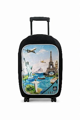 Capa para mala Star Bags Pontos Turisticos