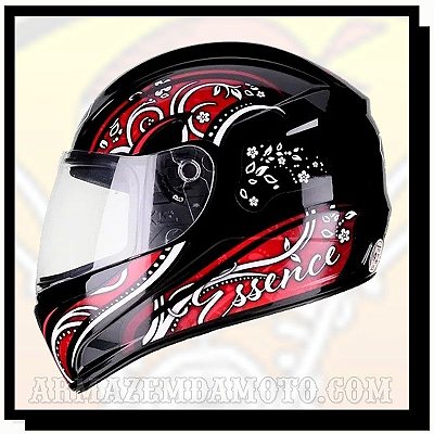 CAPACETE FLY F-9 ESSENCE PRETO / VERMELHO