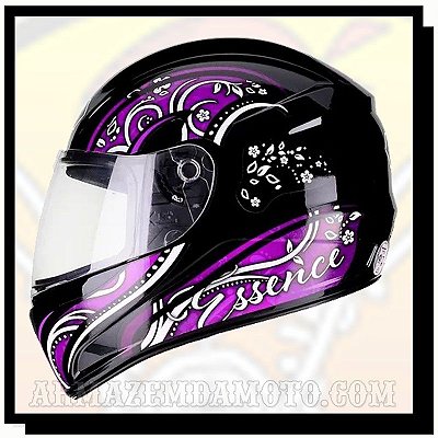 CAPACETE FLY F-9 ESSENCE PRETO / ROSA