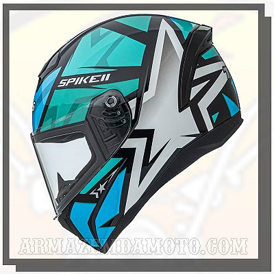 CAPACETE SPIKE II 1ST VERDE AGUA / PRETO