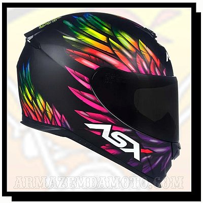 CAPACETE ASX EAGLE VIBES PRETO FOSCO / COLOR