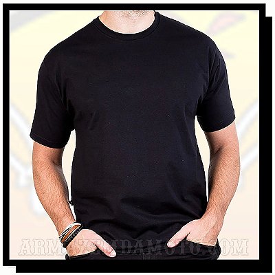 CAMISETA BÁSICA PRETA LISA