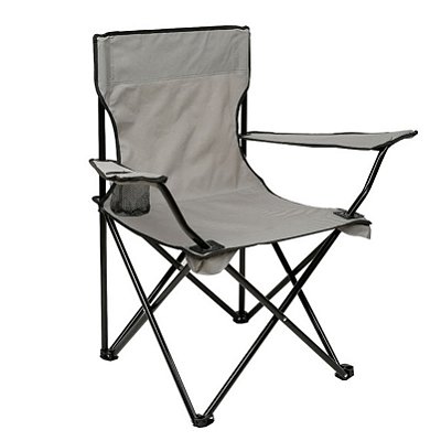 Cadeira dobrável para camping, praia e pesca 50 x 50 x 80 cm - Cinza