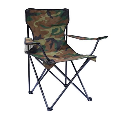 Cadeira dobrável para camping, praia e pesca 50 x 50 x 80 cm - Militar