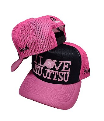 Boné I love Jiu Jitsu Rosa - Renegados Combat