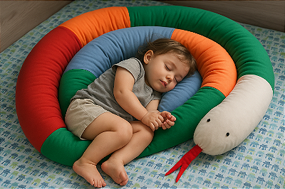 Cobra Sensorial Jubijubi com 6 M - Lycra Suplex - Sem Enchimento - Ajuda a criança a ter mais consciência corporal - Estimula o equilíbrio e a coordenação - Sensação de abraço profundo que reduz a ansiedade – colorida - Frete Grátis todo Brasil