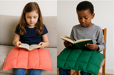 Mini Manta Ponderada (LAP PAD) - 1,2 KG - 45 cm x 35cm com peso, é indicado para Autismo e TDAH - Antialérgico - Lavável – Personalize a cor do tecido - Frete Grátis todo Brasil