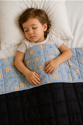 Cobertor Ponderado gravitacional - Tam G- 2,0 M X 1,40 M com peso para Autismo, 100% algodão (fresquinho) TDAH e insônia - Frete Grátis todo Brasil - Antialérgico - Lavável - Personalizado com peso e cor tecido