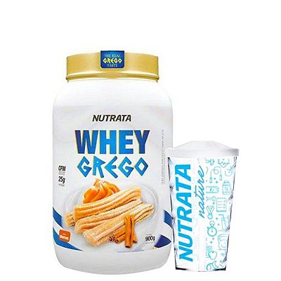 Combo Whey Grego 900g + Copo Nutrata Nature