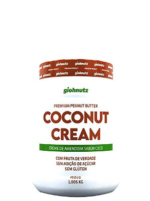 Creme de Amendoim Coconut Cream - 1kg  Giohnutz