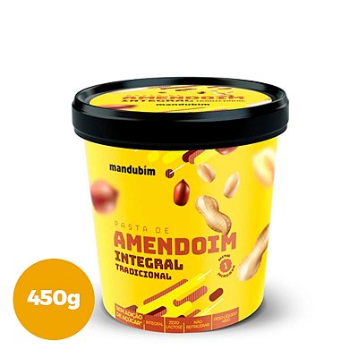 Pasta de Amendoim Integral 450g - Mandubim