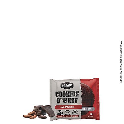 Cookie de Whey sabor Chocolate Tradicional 80g - Prado Protein