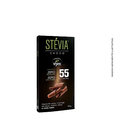 Chocolate Steviachoco 55% 80g - Tudo Zero Leite