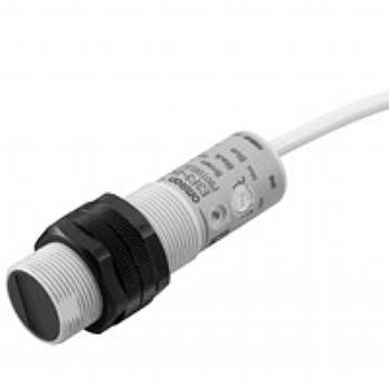 sensor fotoelétrico/DS:300mm/difuso/NPN/conector M12  E3F3-D17