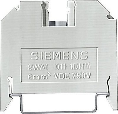 conector de passagem, 6mm, bege, parafuso 8WA1011-1DH11