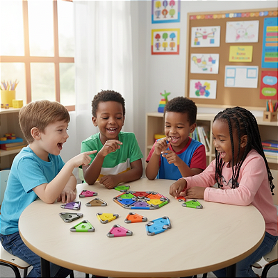 Jogo das Frações Edulig - Desafio do Hexágono | Aprendizado Divertido com 176 Peças