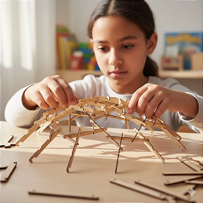 Edulig Cúpulas de Da Vinci 5 modelos - 50 peças madeira