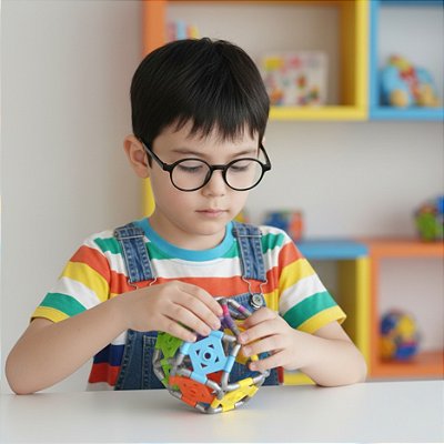 Edulig Bola Q - 36 peças e conexões - 5 Sugestões de montagem