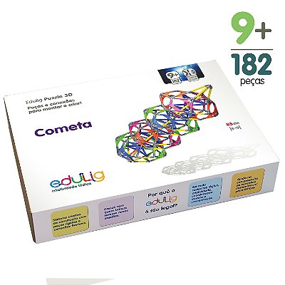 Quebra-cabeça Edulig Puzzle 3D Cometa - 182 peças e conexões