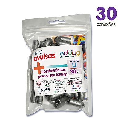 Edulig Puzzle Peças Avulsas - Conexão U - 30 unidades