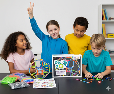 Jogo Edulig Decide O Q? - 290 peças e conexões - Para até 4 jogadores - 3 níveis de dificuldade