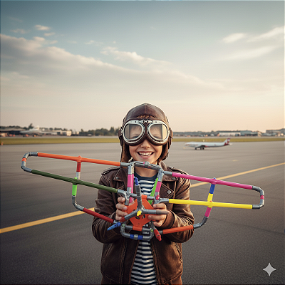 Edulig Avião - 85 peças e conexões