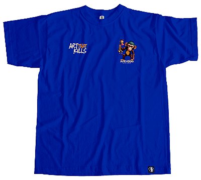 19. Camiseta Manga Curta Azul ART THAT KILLS PQ