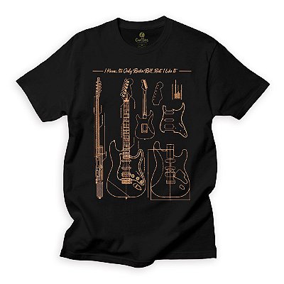 Camiseta Rock Cool Tees Guitarra Projeto Banda