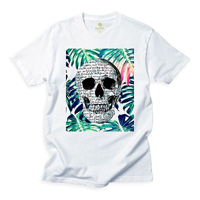 Camiseta Ecologia Cool Tees Caveira Floresta Tropical