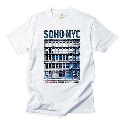 Camiseta Criativa Cool Tees Arte e Cultura Soho New York Diferente