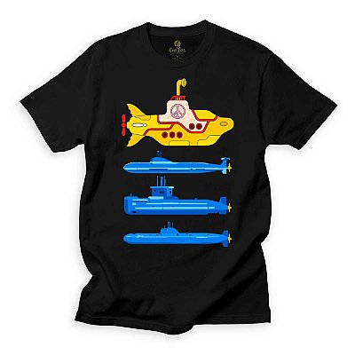 Camiseta Rock Cool Tees Arte e Musica Bandas Submarino Paz Diferente
