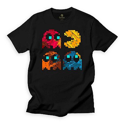 Camiseta Geek Cool Tees Games Classicos Fantasmas