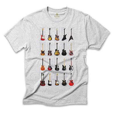 Camiseta Rock Cool Tees Guitarras Lendas do Rock