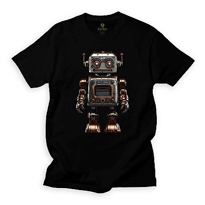 Camiseta Ciencia Cool Tees Classico Retro Robot