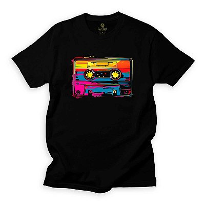 Camiseta Rock Cool Tees Musica Fita K7 Anos 80