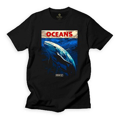 Camiseta Ecologia Cool Tees Baleias e Oceanos