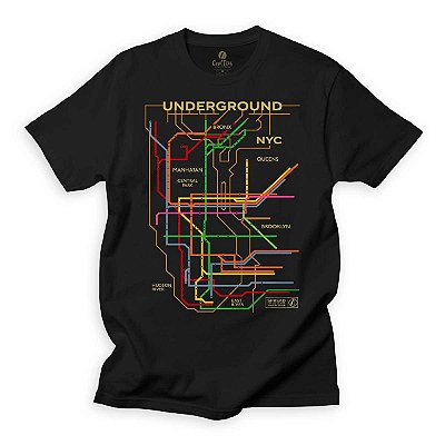 Camiseta Arte e Cultura Cool Tees Metro Underground NY