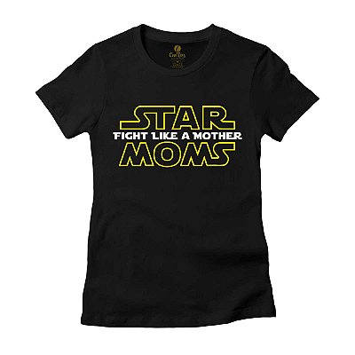 Camiseta Feminina Geek Cool Tees Cinema Lute Como Uma Mãe