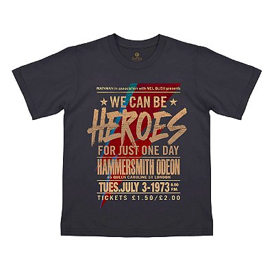 Camiseta Infantil Rock Cool Tees Poster Bandas Herói Criativas