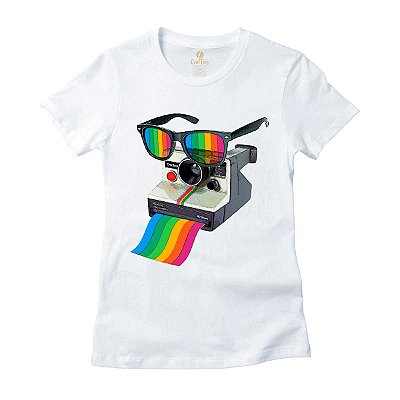 Camiseta Feminina Cool Tees Camera Pride Vision