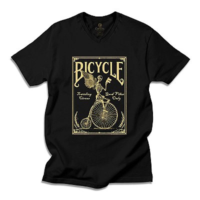 Camiseta Gola V Bike Cool Tees Bicicleta Vintage