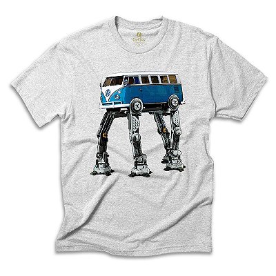Camiseta Geek Cool Tees Cinema e Carros Antigos Kombi Wars