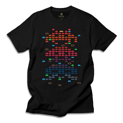 Camiseta Geek Cool Tees Game Space Invaders Attack