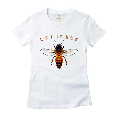 Camiseta Feminina Cool Tees Rock Abelha Let It Bee